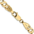 thumbnail image 5 of Auriga Fine Jewelry 10K Yellow Gold 5.25 mm Open Concave Curb Chain Necklace 10K Necklace for Women 18", 5 of 6