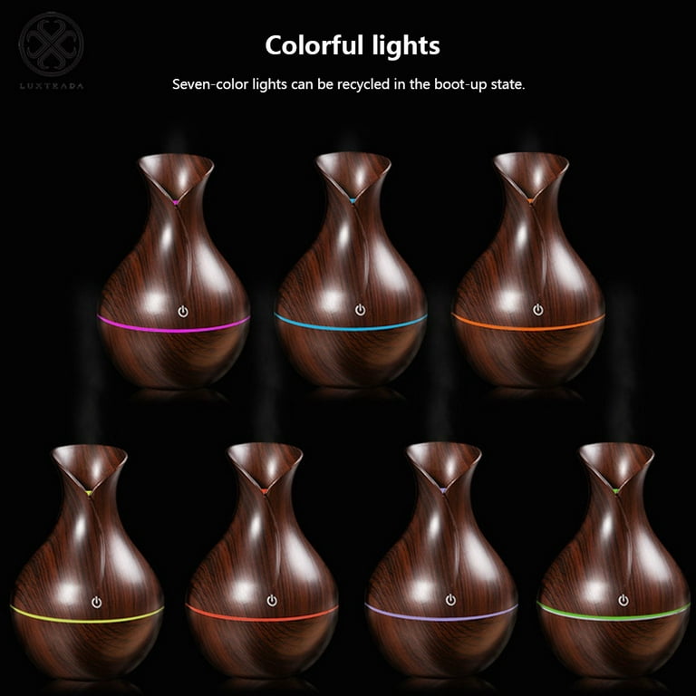  crgrtght New Colorful Night Light Flower Wood Grain Humidifier  Large Capacity Mini Flower Bottle Wood Grain Humidifier Aromatherapy  Machine,Humidifier With Night Light : Sports & Outdoors