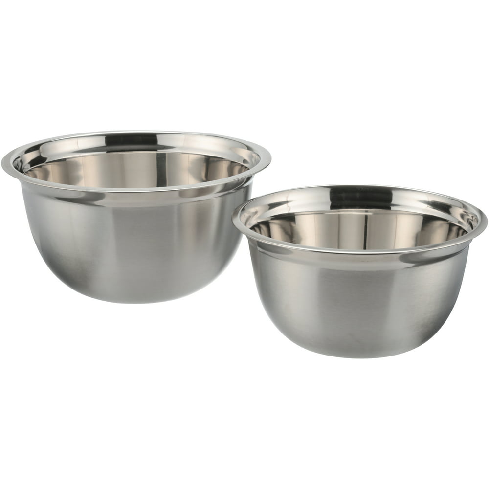 Prep-N-Cook Stainless Steel Mixing Bowls 2 pc Box - Walmart.com