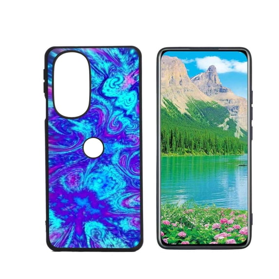 Compatible with Motorola Edge 30 Pro Phone Case, Psychedelic-Trippy-Visuals-Colors-17 Case Silicone Protective for Teen Girl Boy Case for Motorola Edge 30 Pro