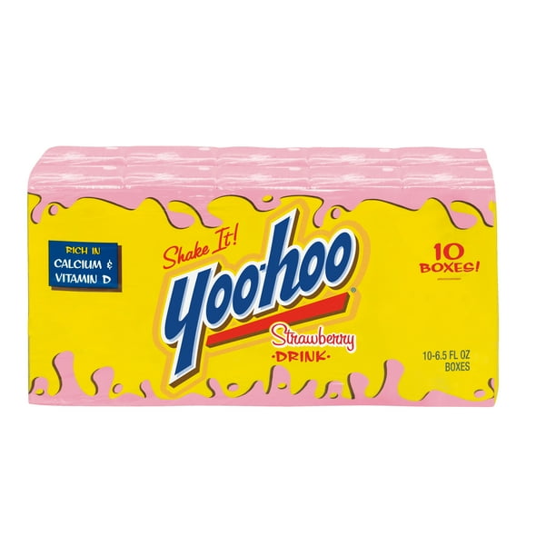 YooHoo Strawberry Drink, 6.5 fl oz, 10 count