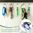 thumbnail image 5 of Uxcell Plastic Key Tags with Split Ring Label Window Identifiers ID Keychain Tag for Name Luggage Black, 5 of 6