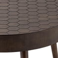 thumbnail image 5 of Round Coffee Table Set of 2, 2 Piece Farmhouse Nesting Table w  Pattern, Modern MDF End Table for Living Room Bedroom Office Balcony, 5 of 7