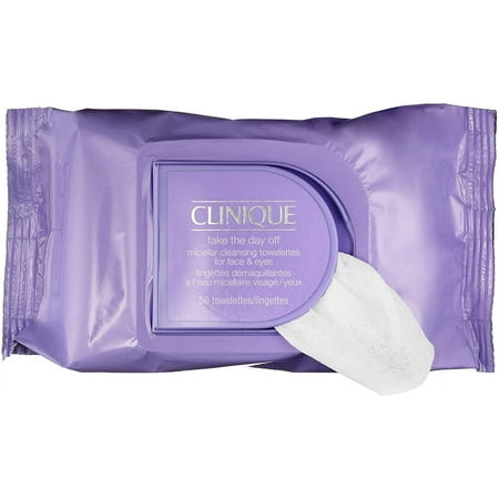 CLINIQUE Take The Day Off Micellar Cleansing Towelettes for Face & Eyes Makeup Remover 50 Wipes