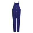 thumbnail image 6 of Utoimkio Women's Casual Jumpsuits Overalls Bib Solid Sleeveless Rompers for Women with Pockets, 6 of 7
