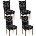 thumbnail image 1 of Printed Dining Chair Slipcovers Washable Softness Elastic Installation Chair Protector Banquet Chair Seat Cover for Hotel and Wedding Ceremony(Colour2,Set of 4), 1 of 7