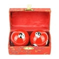 thumbnail image 2 of 2 uds bolas de de manos, balones de ejercicio chinos con caja de almacenamiento, regalo de Fitness portátil bolas de Baoding chinas para niños rojo shamjiam Ejercicio Masaje Balonmano, 2 of 8