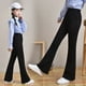 thumbnail image 4 of Pantalones acampanados negros de moda para niñas, estilo de ropa de abrigo de primavera/otoño, pantalones para niños, pantalones para niños con estilo, 4 of 5