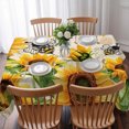 thumbnail image 3 of Sunflower Farmhouse Table Cloth Waterproof Tablecloths, Spring Summer Vintage Floral Bee Tablecloth Dining Table Cover for Kitchen Party Tabletop Outdoor, Rectangle Tablecloth 52x70 Inch, 3 of 9
