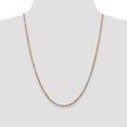thumbnail image 2 of 14k Tri Colored 24 Inch 2.9mm Rope Chain Necklace Pendant Charm, 2 of 9