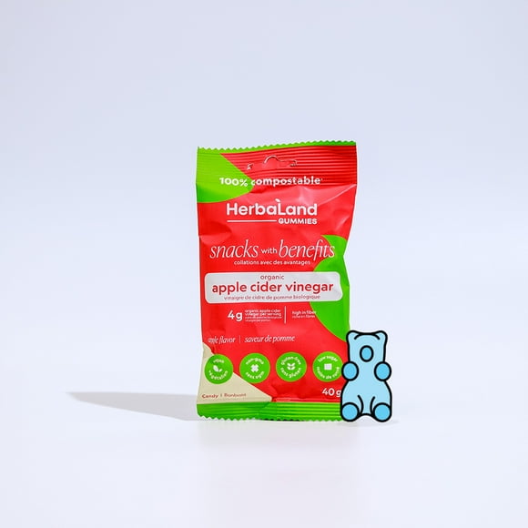 Herbaland Apple Cider Vinegar Gummies - 40g Pouch - Snacks with Benefits