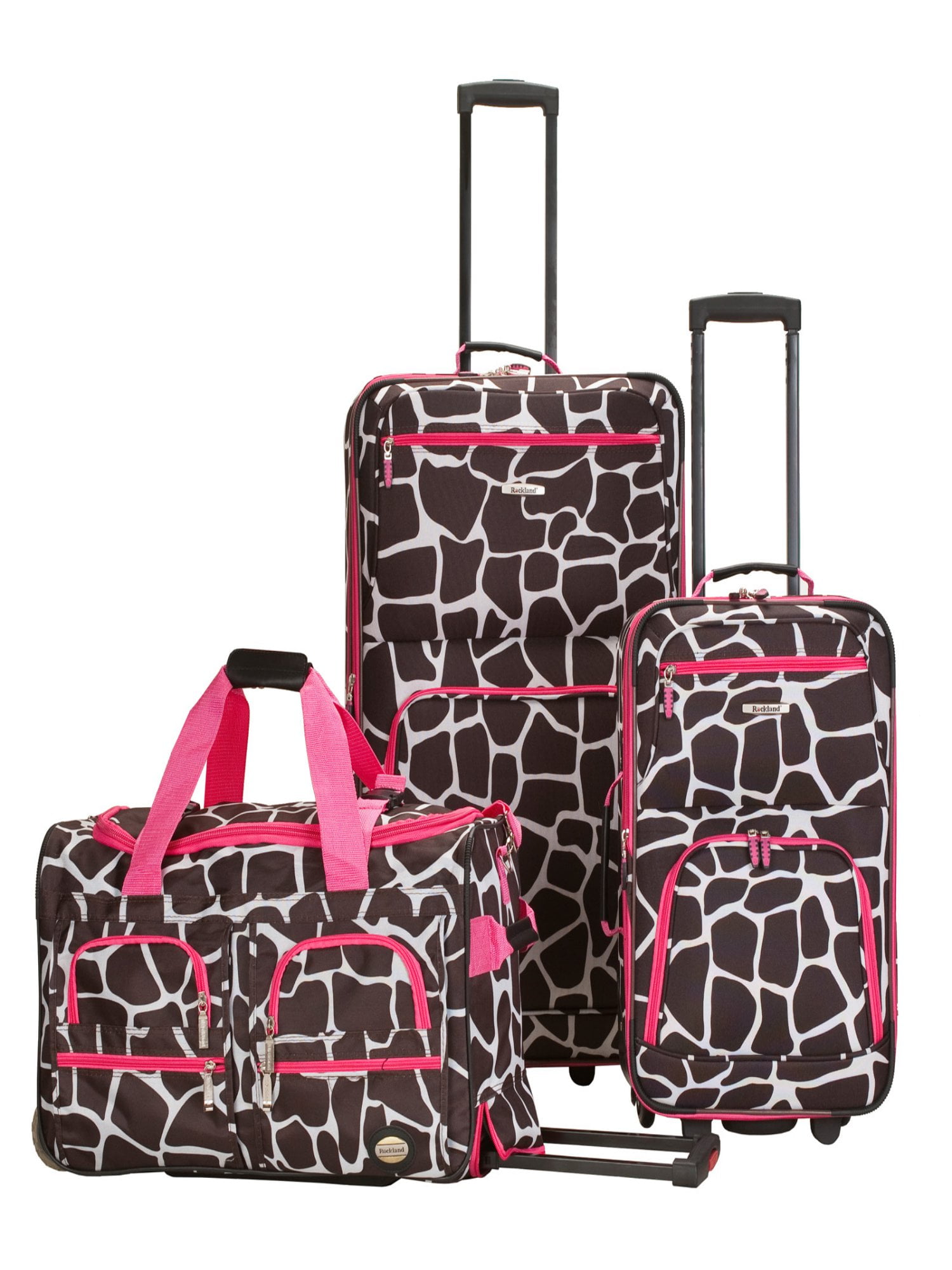animal print luggage set