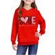 thumbnail image 5 of Sudadera con capucha y estampado de corazón de San Valentín, sudadera de manga larga para niños y niñas, chaqueta para niñas de talla mediana y grande., 5 of 7
