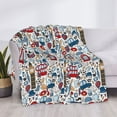 thumbnail image 3 of Rateoe London Symbols1 Pattern Flannel Throw Blanket, Ultra-soft Blanket for Bed, Couch, Car, Hypoallergenic Anti-pilling blanket-40"x30"(Horizontal), 3 of 6