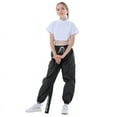 thumbnail image 4 of Rolanko Girls' Y2K Parachute Cargo Pants High Waisted Versatile Wear for Everyday School and Dance, 4 of 5