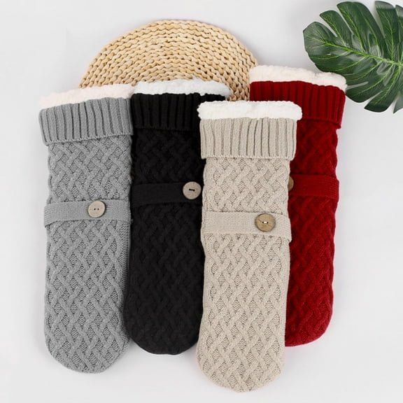 LULULION Plush Grey Women's Warm Socks for Outdoor Relaxation and Ideal for Winter 1 Pair