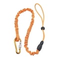 thumbnail image 1 of Cordón de seguridad con mosquetón, herramienta, elástico, protección contra caídas, extremo de bucle ajustable, construcción reflectante, correa hecha Naranja, 1 of 9