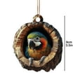thumbnail image 5 of Dserhfy Animal Christmas Ornament Cartoon Forest Animal Acrylic Pendant 2D Flat Seasonal Decoration for Christmas Tree Car Ceiling Decor, 5 of 8