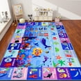 thumbnail image 3 of AKASISRUG ABC Kids Rug Plush for Playroom 78.7"×118" Extra Large Ocean Rug Baby Play Mat Alphabet Rug Sea Animal Number Shape  Classroom Rug Kids Playroom Rug Early Learning Carpet for Preschool, 3 of 8