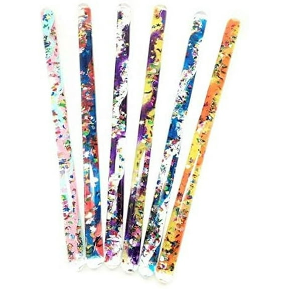 Star Magic Jumbo Spiral Glitter Wands (12.5 Inches) Gift Set Party Bundle 3 Pack - (Assorted)
