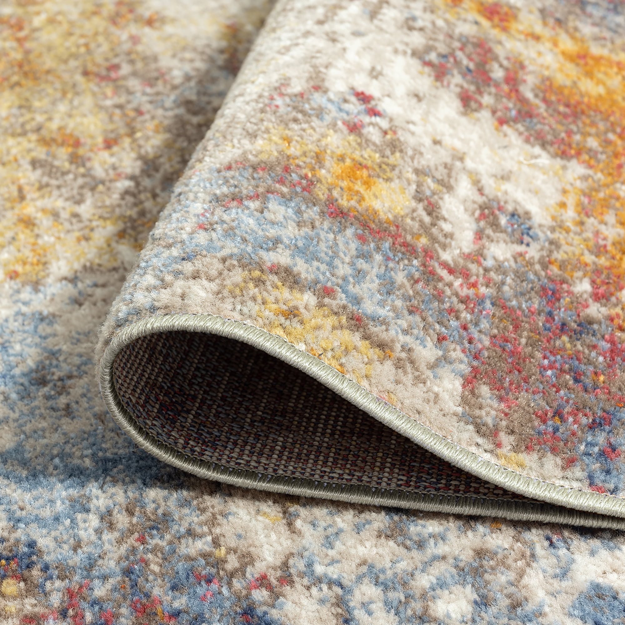 Chelsea Contemporary Abstract 2' x 3' Multicolor Polypropylene Indoor Area Rug, 2' x 3'