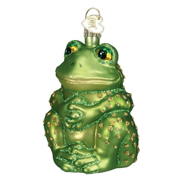 Old World Christmas Sea and Water Animals Glass Blown Ornaments for Christmas Tree Sitting Frog