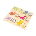 thumbnail image 1 of Rompecabezas de madera para niños pequeños de 1 a 3 años, juguetes de madera, juego de dinosaurio, rompecabezas de juguete para niñas y niños, rompeca, 1 of 9