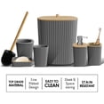 thumbnail image 4 of Set de baño Clara Clark Grey con escobilla de inodoro y bote de basura, 4 of 6