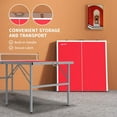 thumbnail image 4 of Soozier Ping Pong Table Set with Net Paddles Balls for Outdoor Indoor Red, 4 of 9