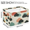 thumbnail image 4 of Yayeee 2 Pack Canvas Storage Basket with Handles for Shelves Fabric Bins Closet Organizer, Simple Clouds, 4 of 8