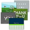 Golf-med Greeting Card Assortment Pack: Grateful Golfer | Set of 25 Junior Size Folded Greeting Cards | Pre-Printed Interior Message Included | Envelopes Included | Printed in