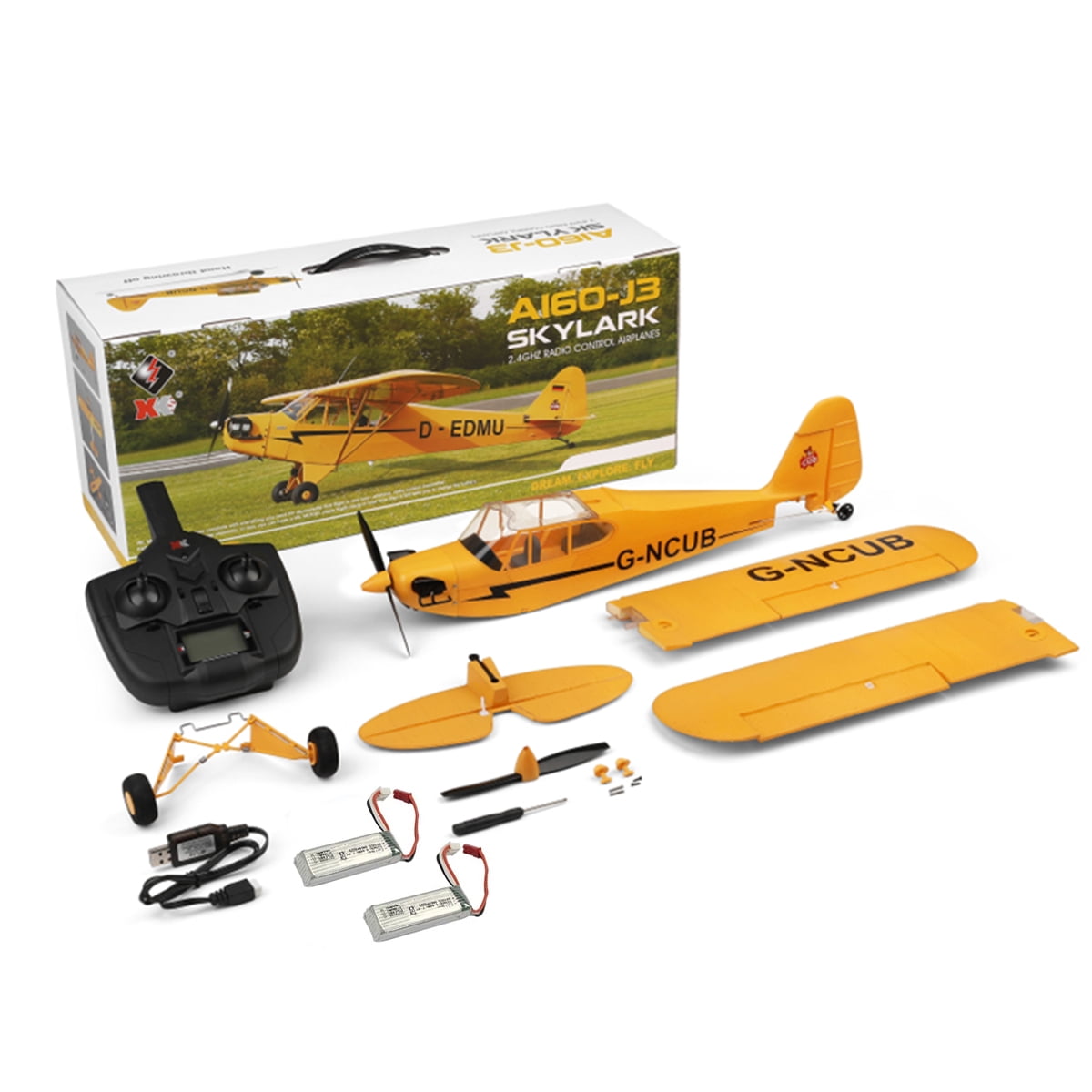 Wltoys XK A160 RC Airplane 650mm Wingspan 2.4G Radio Remote Control Aircraft 3D/6G Brushless Motor Plane Toys Gift With 2 Batteries