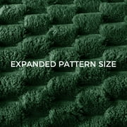 Whale Flotilla 50"x60" Throw Blanket for Couch with Expanded 3D-Jacquard Pattern, Fuzzy Soft Cozy Exquisite Blankets or All Season, Warm and Fluffy, Emerald Green