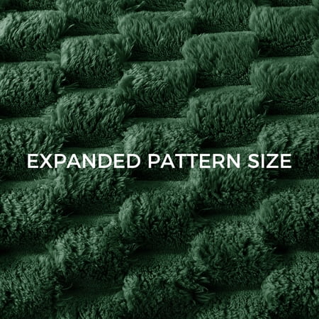 Whale Flotilla 50"x60" Throw Blanket for Couch with Expanded 3D-Jacquard Pattern, Fuzzy Soft Cozy Exquisite Blankets or All Season, Warm and Fluffy, Emerald Green