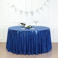 thumbnail image 2 of Efavormart 132" Wholesale Premium Table Cover Sparkly SEQUIN Round Tablecloth For Wedding Banquet Party Home Decor - Royal Blue, 2 of 11