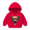 thumbnail image 2 of BaoFuBaoMei Travel Hoodies for Boys Girls Graphic Long Cuffed Sleeve Sweatshirt Tops Fleece Lined Loose Hooded Fall Clothing for School Daily Wear Outdoor, 2 of 6