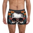 thumbnail image 1 of Fotbe Flower Horn Skull A Calzoncillos Tipo Boxer con Bolsa de Soporte Total para Hombre, X-Temp Fresco, Transpirable y de Secado Rápido-Small, 1 of 5