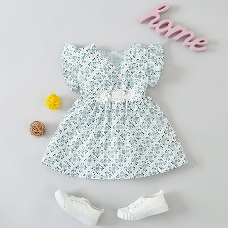 

NIUREDLTD Baby Girls Floral Spring Summer Sleeveless Princess Dress Clothes