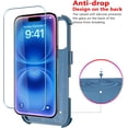 thumbnail image 7 of Diverbox Phone Case for iphone 16 Plus with Screen Protector, Heavy Duty Protection Shockproof DropProof Cover Compatible with MagSafe - Blue, 7 of 7