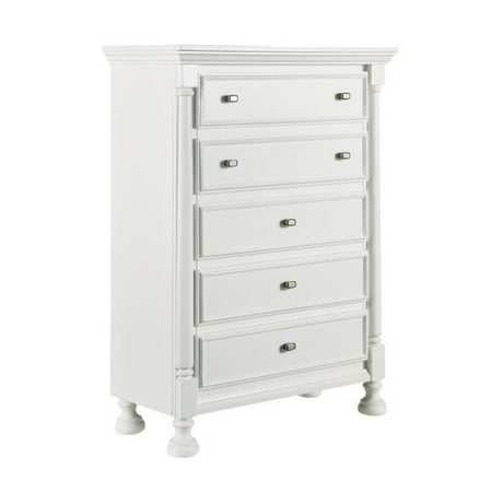 Rosebery Kids 5 Drawer Chest In White Walmart Com