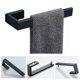 thumbnail image 3 of Jopofi Toallero De Mano De 2 Piezas - Toallero De Acero Inoxidable Sus 304 Espesado Para Pared De Baño Anillo De Toalla De Diseño Moderno Rectangular De 8" Toallero De Mano Contemporáneo - Negro Mate, 3 of 5