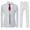 White, variant on Mens 3 Piece Suit Formal Pinstripe Slim Fit Notched Lapel Dress Blazer Vest Trousers Set