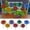 Blue,Pink,Red,Purple,Orange,Green,Yellow, variant on Garden Decor for Outside, 12'' Flower Garden Stakes for Spring Decor, Metal Flowers with Head Yard Art for Outdoor Lawn Patio Pathway Decorations