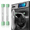 Green / 2-Pack, variant on 2 Pack Washer Door Prop for Front Load Washer, Magnetic Washer Door Holder with Flexible Spring and Adhesive Metal Discs, Keeps Washer Door Open to Prevent Odors