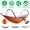 Orange+Gray, variant on 3-in-1 Portable Camping Hammock with Mosquito Net 440lbs Capacity Dual-Way Zippers Attached Storage Pocket for Outdoor Travel Hiking Backpacking (Orange+Gray)