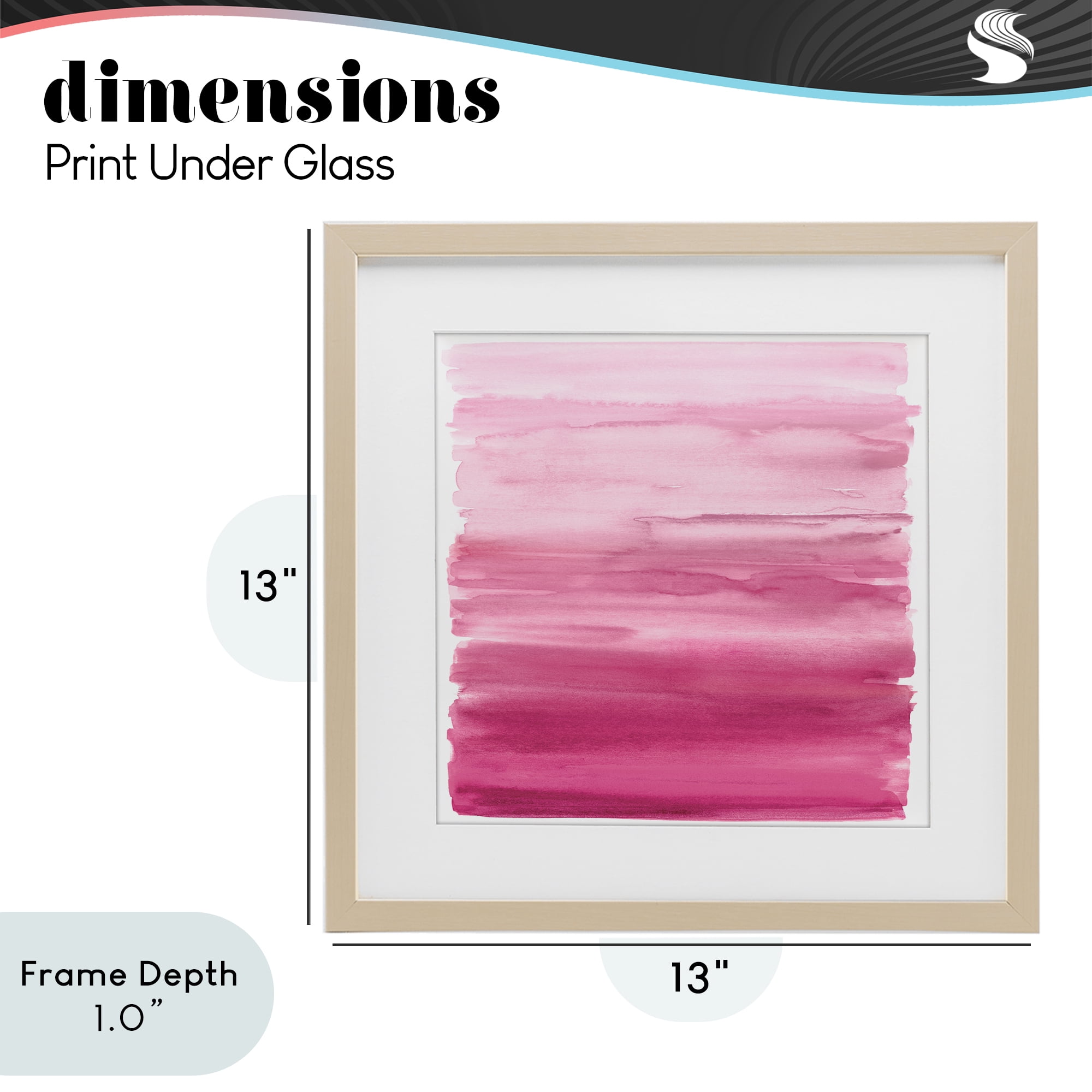 Stupell Industries Gradient Pink Blush Birch Framed Print Under Glass, design by Allie Corbin