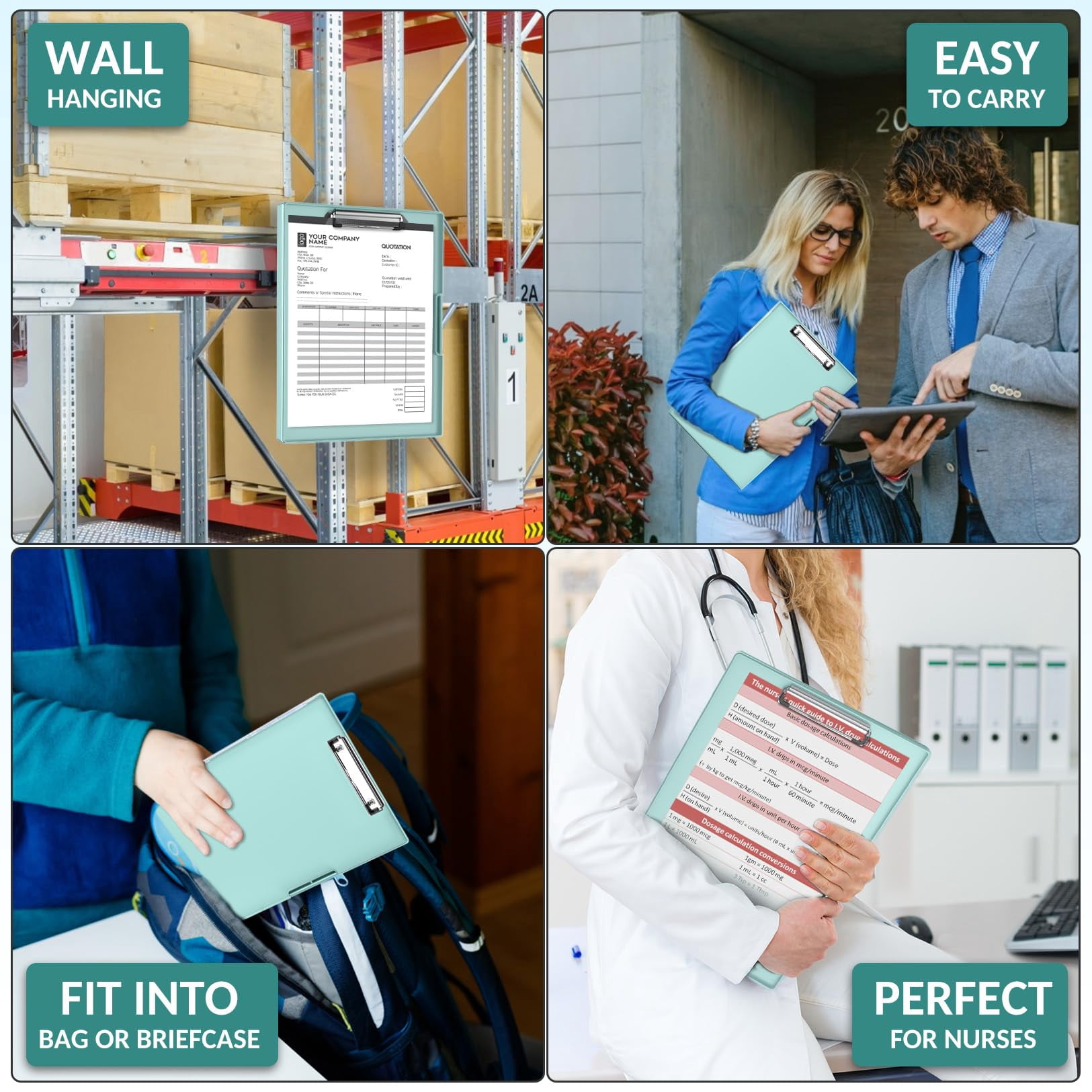 Clipboard With Storage  Heavy Duty Cleaview Clip Boards 8.5x11 Dual Dry Erase Plastic High Capacity Clipboards Folder For Teacher Nurse School & Office Supplies