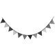 thumbnail image 5 of 12 banderas 3,2 m negro blanco algodón fiesta boda banderín banderines decoración Ndcxsfigh Nuevos Originales, 5 of 6