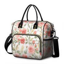Pioneer Flower Floral Print Pattern Womens Lunch Box for Work,Insulated Large Lunch Bag for Tween and Teen,Loncheras Para Mujer,Leakproof Adult Lunch Bag for Work,Beach,Travel,Picnic,Camping