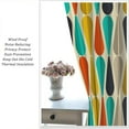 thumbnail image 6 of Mid Century Curtains Modern Colorful Abstract Geometric Drop Shapes Window Drapes Retro Bedroom Decor Art Printed Living Room Treatment Fabric 2 Panels 52x63 Inch Blackout, 6 of 6